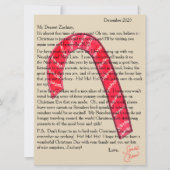 Cartes Pour Fêtes Annuelles Lettre de Père Noël Sucre de canne Nutcrackers (Devant)