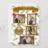 Cartes Pour Fêtes Annuelles Lettre de vacances avec photo - Branches de sapin (Devant)