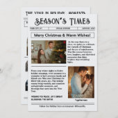 Cartes Pour Fêtes Annuelles Lettre d'information Arch Photo Collage Noël (Devant / Derrière)