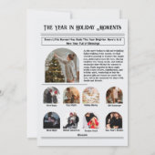 Cartes Pour Fêtes Annuelles Lettre d'information Arch Photo Collage Noël (Dos)