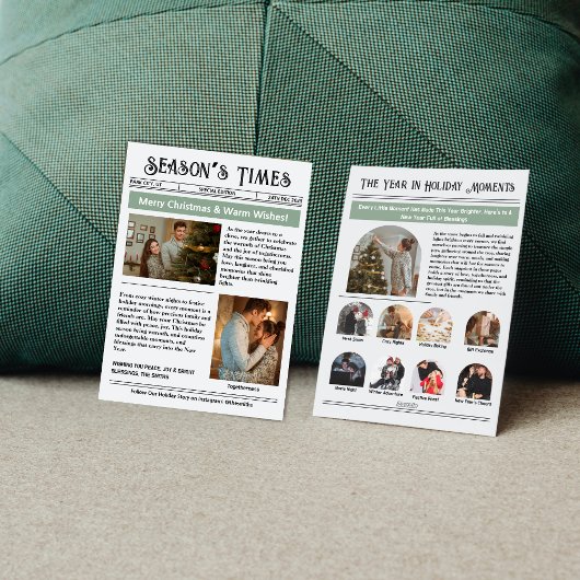 Cartes Pour Fêtes Annuelles Lettre d'information Archive Photo Collage Noël Vi
