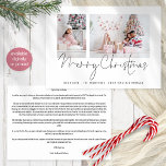 Cartes Pour Fêtes Annuelles Lettre d'information Joyeux Noël de la famille 2<br><div class="desc">Modern Family 2 Photos Script Newsletter Joyeux Noël. Disponible numériquement ou imprimé. Remplacez simplement les deux exemples de photos par les vôtres et personnalisez avec votre salutation et vos noms en bas. Joyeux Noël est dans un script stylé. Personnalisez facilement le reste du texte, y compris votre année annuelle en...</div>