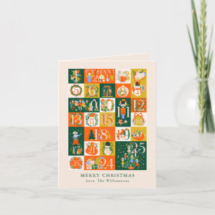 Cartes Pour Fêtes Annuelles Lettre famille de Noël de l'Avent personnalisée