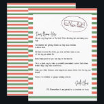 Cartes Pour Fêtes Annuelles Lettre Liste Nice De Père Noël Personnalisée<br><div class="desc">Jolie liste timbre officiel Père Noël d'approbation thème lettre personnalisée de Père Noël .. contrairement à beaucoup d'autres lettres vous pouvez ajouter votre seul message .. vous avez la "lettre Père Noël" complète à écrire .. simplement remplir en utilisant notre option de modèle facile et vérifier votre orthographe, mise en...</div>