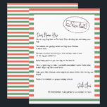Cartes Pour Fêtes Annuelles Lettre Liste Nice De Père Noël Personnalisée<br><div class="desc">Jolie liste timbre officiel Père Noël d'approbation thème lettre personnalisée de Père Noël .. contrairement à beaucoup d'autres lettres vous pouvez ajouter votre seul message .. vous avez la "lettre Père Noël" complète à écrire .. simplement remplir en utilisant notre option de modèle facile et vérifier votre orthographe, mise en...</div>