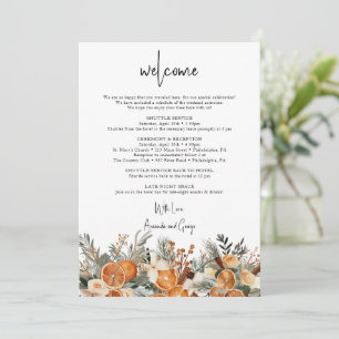 Cartes Pour Fêtes Annuelles Lettre mariage Bienvenue Sac Itinéraire Automne hi
