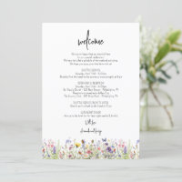 LETTRE mariage SAC DE BIENVENUE Fleur sauvage Itin