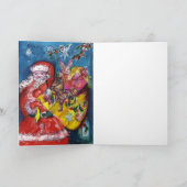 CARTES POUR FÊTES ANNUELLES LETTRE P DE NOËL / PÈRE NOËL AVEC CADEAUX MONOGRAM (Intérieur)