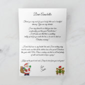 Cartes Pour Fêtes Annuelles Lettre personnalisée de Père Noël à un enfant (Intérieur)