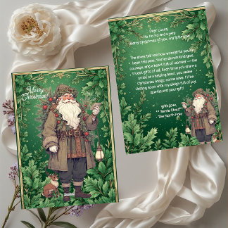 Cartes Pour Fêtes Annuelles Lettre personnalisée du Père Noël au Pôle Nord ver