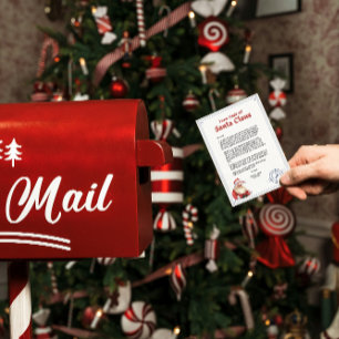 Cartes Pour Fêtes Annuelles Lettre personnalisée modifiable du Père Noël