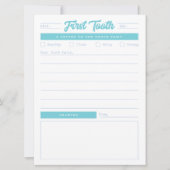 Cartes Pour Fêtes Annuelles Lettre première dent (Devant)