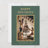 CARTES POUR FÊTES ANNUELLES LETTRE VERTE ET PHOTO MINIALES CLASSIQUES (Devant)