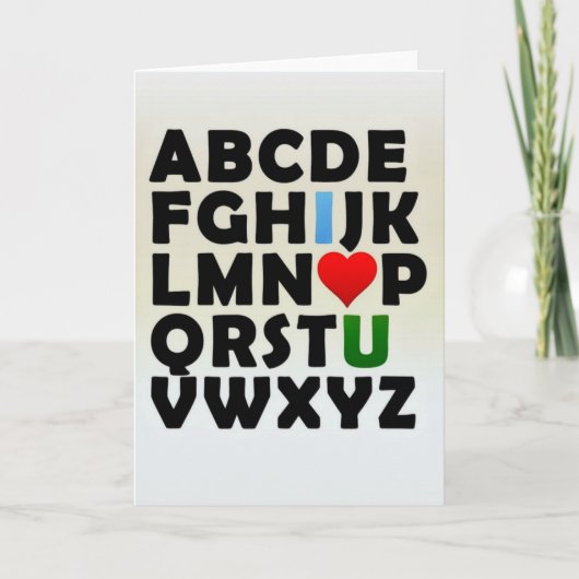 Cartes Pour Fêtes Annuelles Lettres d'amour (Devant)
