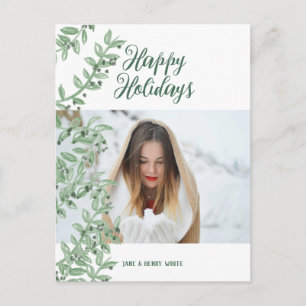 Cartes Pour Fêtes Annuelles Lettres de script de la branche de verdure Photo p