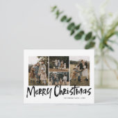 Cartes Pour Fêtes Annuelles Lettres modernes cinq photo Joyeux Noël (Debout devant)