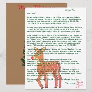 Cartes Pour Fêtes Annuelles Lettres personnalisées du Père Noël et de ses renn