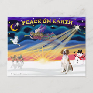 Cartes Pour Fêtes Annuelles Lever de soleil de Noël - American Foxhound 1
