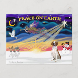 Cartes Pour Fêtes Annuelles Lever de soleil de Noël - American Foxhound 1