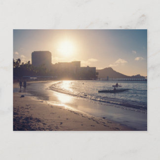 Cartes Pour Fêtes Annuelles Lever de soleil sur la plage de Waikiki