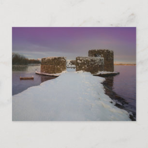 Cartes Pour Fêtes Annuelles Lever De Soleil Violet Au Château De Chasewater Sn