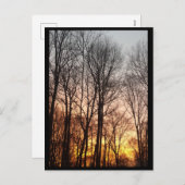 Cartes Pour Fêtes Annuelles Lever d'hiver-Noël matin (Devant / Derrière)