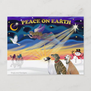 Cartes Pour Fêtes Annuelles Lever du soleil 3 Gryhounds