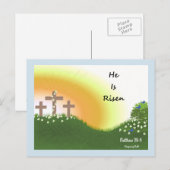 Cartes Pour Fêtes Annuelles Lever du soleil à Pâques (Devant / Derrière)