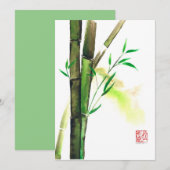 Cartes Pour Fêtes Annuelles Lever du soleil de bambou (Devant / Derrière)