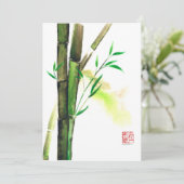 Cartes Pour Fêtes Annuelles Lever du soleil de bambou (Debout devant)