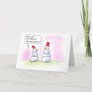 Cartes Pour Fêtes Annuelles Lèvre-neige-aspiration