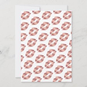 Cartes Pour Fêtes Annuelles Lèvres M'Embrassent Saint Valentin Rose
