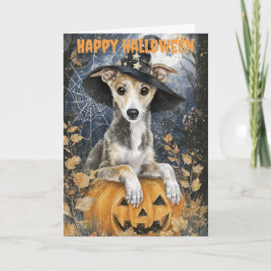 Cartes Pour Fêtes Annuelles Lévrier américain Halloween