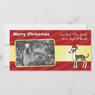 Cartes Pour Fêtes Annuelles Lévrier de Noël/whippet/lévrier italien