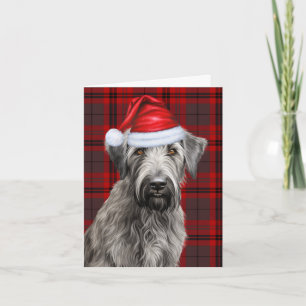 Cartes Pour Fêtes Annuelles Lévrier Irlandais Noël Chien Rouge Carreaux Noël