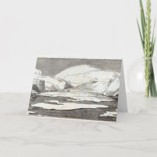 Cartes Pour Fêtes Annuelles L'expédition de Pôle Nord (Devant)