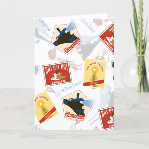 Cartes Pour Fêtes Annuelles L'Express polaire   Motif d'autocollant rétro