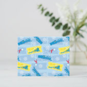 Cartes Pour Fêtes Annuelles L'Express polaire | Retro Train & Ticket Motif (Debout devant)