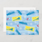 Cartes Pour Fêtes Annuelles L'Express polaire | Retro Train & Ticket Motif (Devant / Derrière)