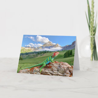 Cartes Pour Fêtes Annuelles Lézard à collerette au crochet visite les San Juan
