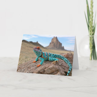 Cartes Pour Fêtes Annuelles Lézard à collerette au crochet visite Shiprock