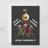 Cartes Pour Fêtes Annuelles Lézards Groovy (Devant)