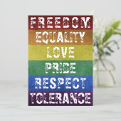 Cartes Pour Fêtes Annuelles LGBT Pride Moderne Arc-en-ciel (Debout devant)