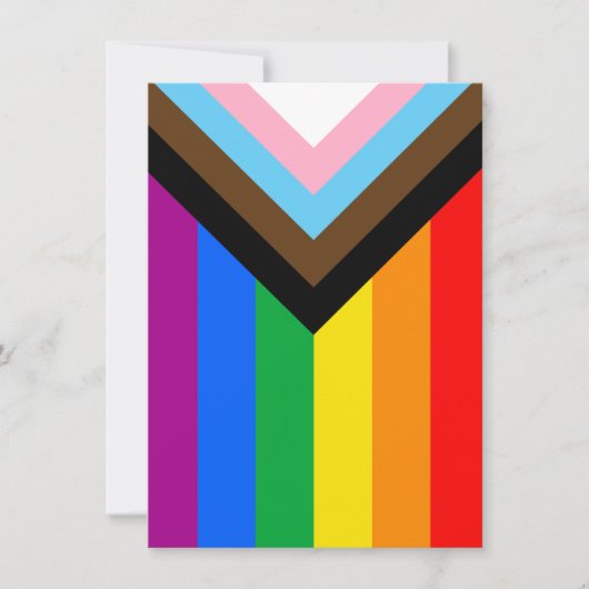 Cartes Pour Fêtes Annuelles LGBTQ+ Indicateur de fierté de progrès (Devant)