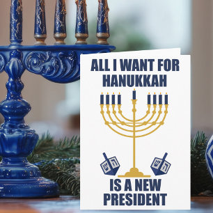 Cartes Pour Fêtes Annuelles L'Hanoukka politique juive anti-Trump drôle