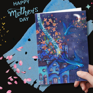 Cartes Pour Fêtes Annuelles L'hirondelle porte un message d'amour à toutes les