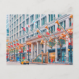 Cartes Pour Fêtes Annuelles L'hiver à Chicago,