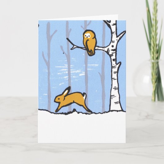 Cartes Pour Fêtes Annuelles L'hiver approche (Devant)