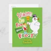 Cartes Pour Fêtes Annuelles L'hiver ne s'amuse pas sans Frosty le Snowman™ (Devant / Derrière)