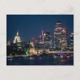 Cartes Pour Fêtes Annuelles L'horizon de Londres la nuit